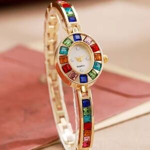 Rhinestone Women's Fashion Bracelet Band Ladies Quartz Watch